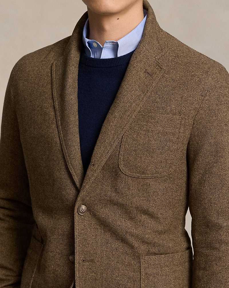Blazers Ralph Lauren Modern Herringbone Hombre Brown/Tan | CMQVSFY-24 - vista 5