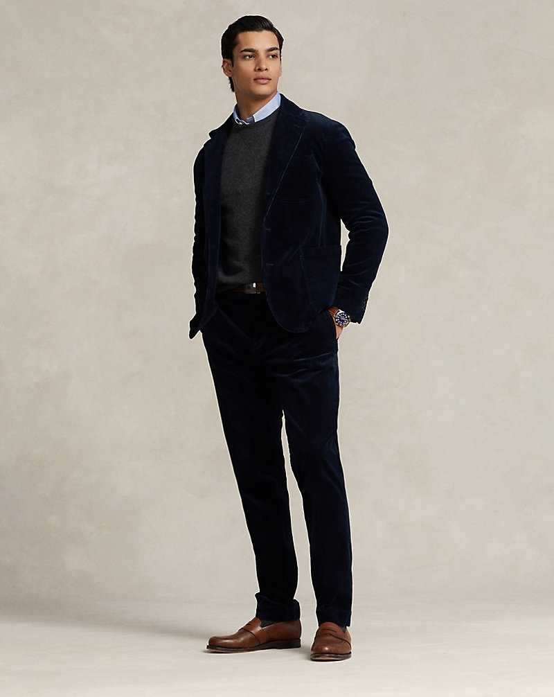Blazers Ralph Lauren Modern Stretch Corduroy Hombre Azul Marino | TQDFSYI-02 - vista 3
