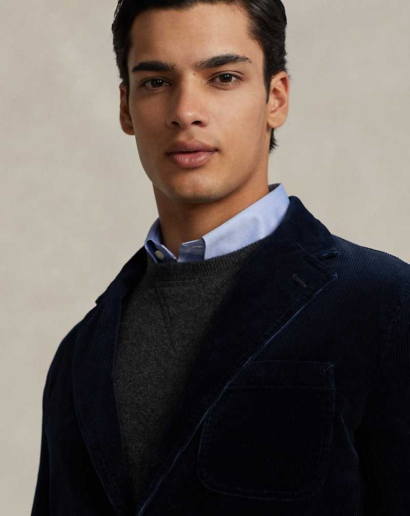 Blazers Ralph Lauren Modern Stretch Corduroy Hombre Azul Marino | TQDFSYI-02 - vista 5