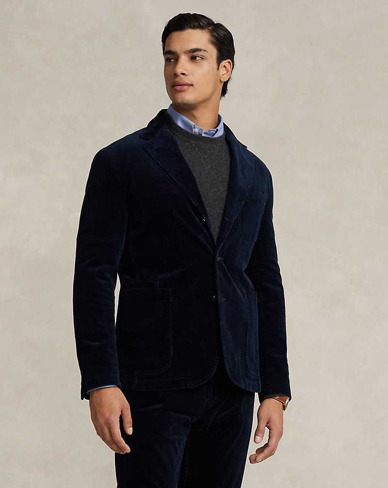 Blazers Ralph Lauren Modern Stretch Corduroy Hombre Azul Marino | TQDFSYI-02 - vista 1