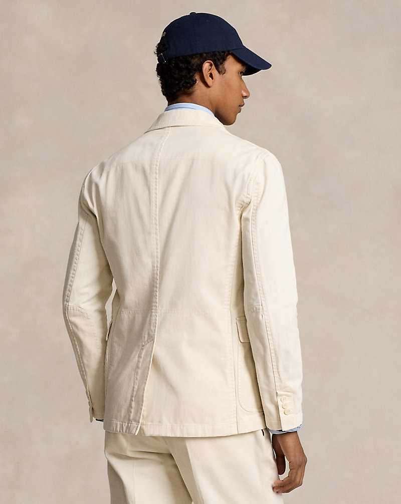 Blazers Ralph Lauren Modern Washed Twill Hombre Creme | OTSADIW-47 - vista 4