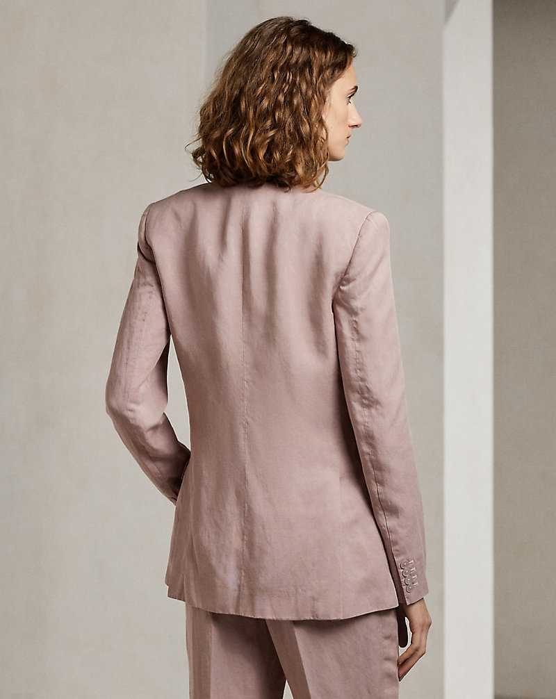 Blazers Ralph Lauren Odera Linen-Blend Mujer Mauve | UFKTSXI-84 - vista 4