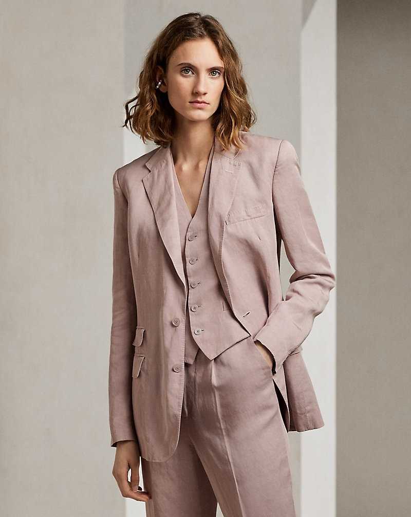 Blazers Ralph Lauren Odera Linen-Blend Mujer Mauve | UFKTSXI-84 - vista 1