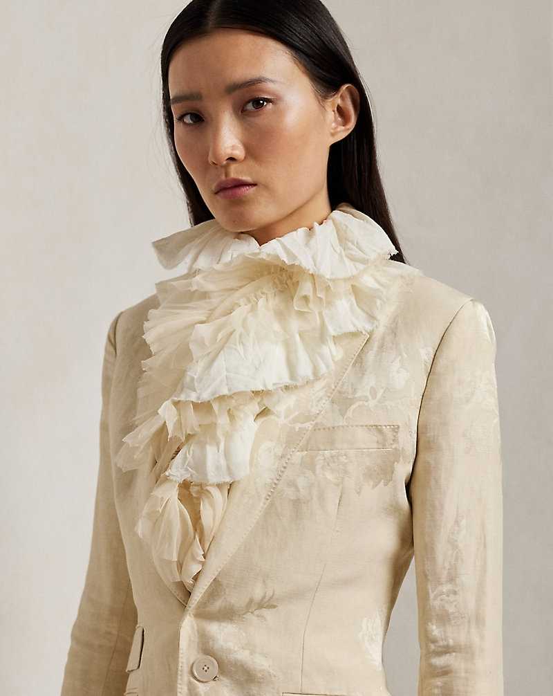 Blazers Ralph Lauren Parker Floral Jacquard Mujer Butter | EAOWYTI-45 - vista 5