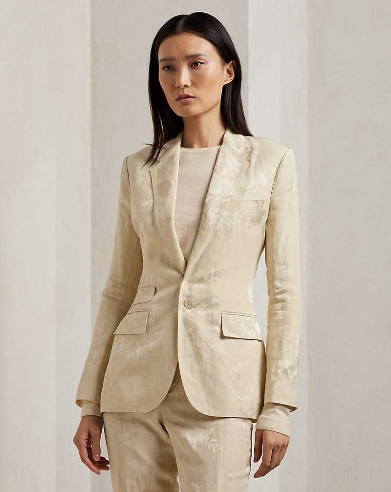 Blazers Ralph Lauren Parker Floral Jacquard Mujer Butter | EAOWYTI-45 - vista 1