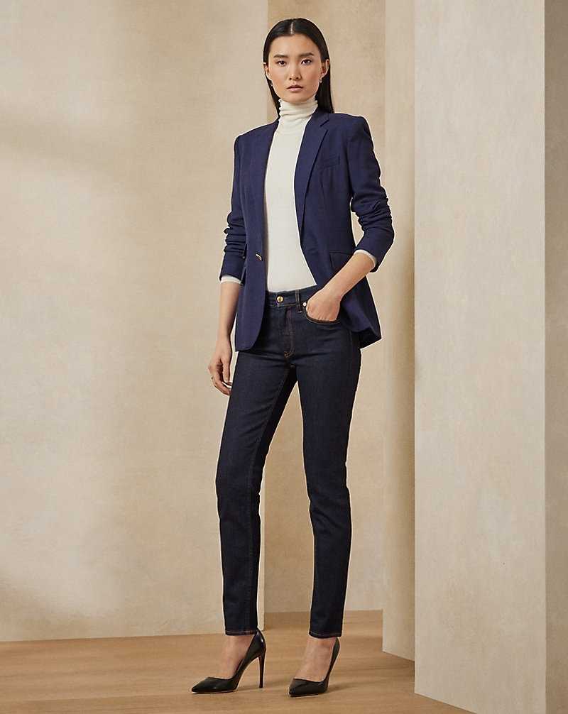 Blazers Ralph Lauren Parker Wool Crepe Mujer Azul Marino | MIOATES-59 - vista 3