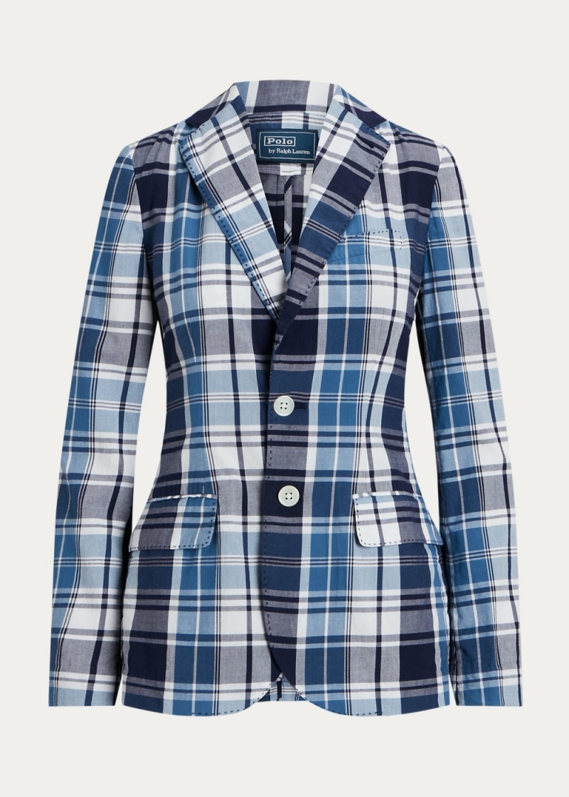 Blazers Plaid Algodon Mujer Negros | BKGM25863 - vista 2