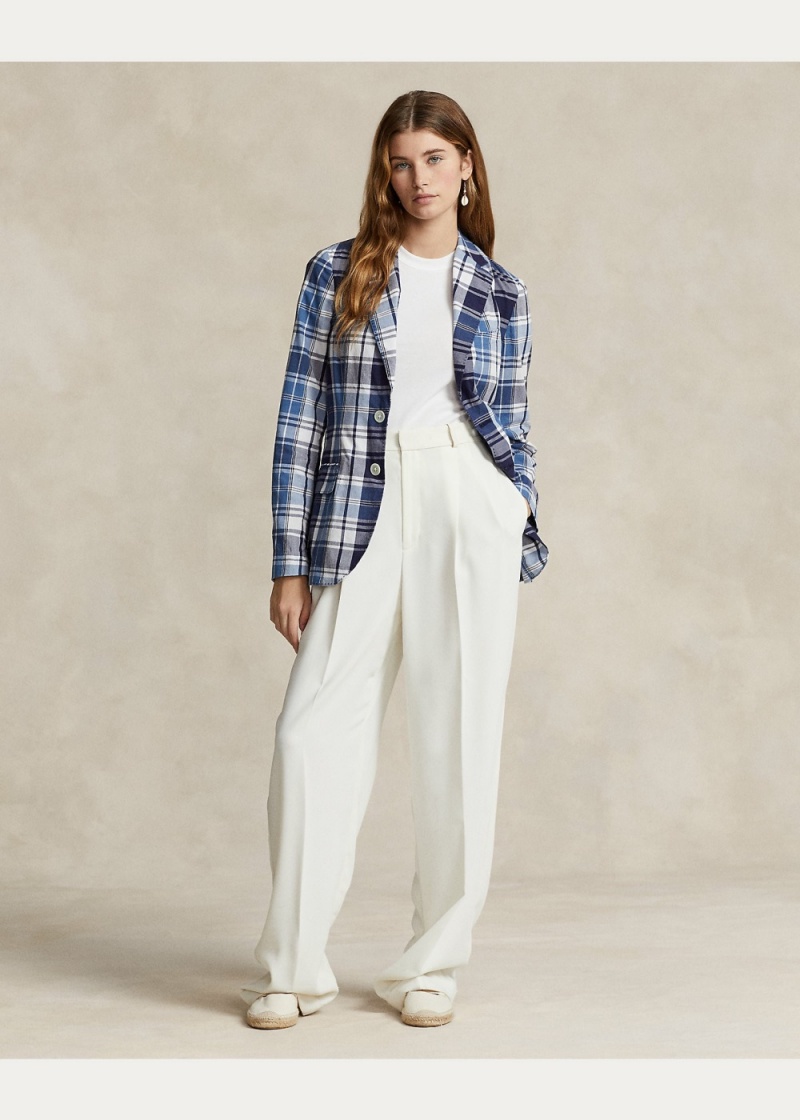 Blazers Plaid Algodon Mujer Negros | BKGM25863 - vista 3