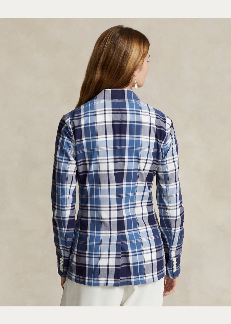 Blazers Plaid Algodon Mujer Negros | BKGM25863 - vista 4