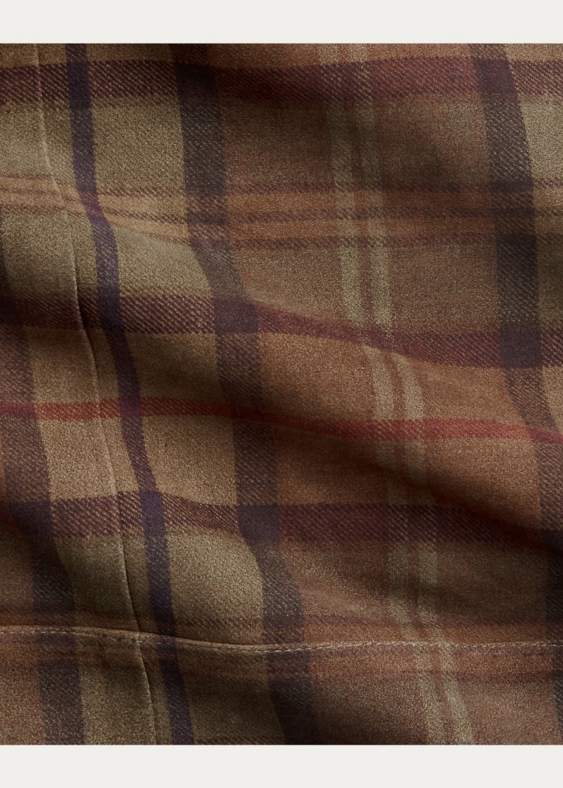 Blazers Plaid-Print Gamuza Shirt Jackets Hombre Multicolor | SULD58394 - vista 3