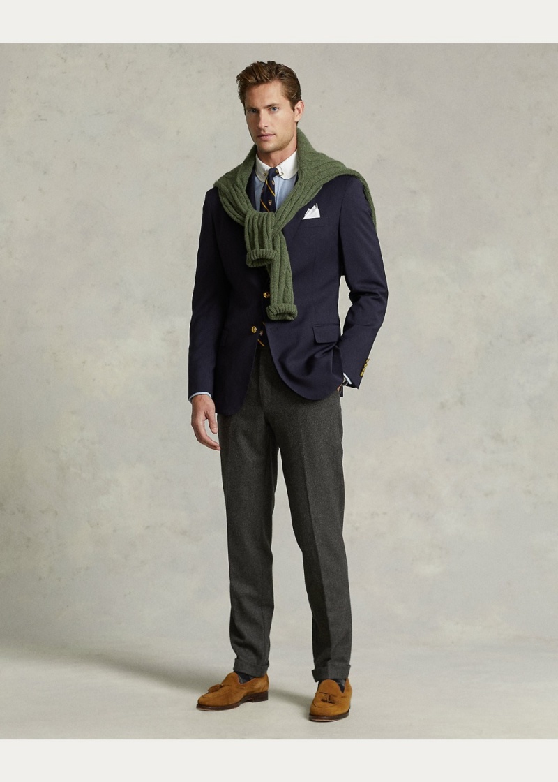 Blazers Polo Lana Twill Hombre Azul Marino | QNLV73092 - vista 3