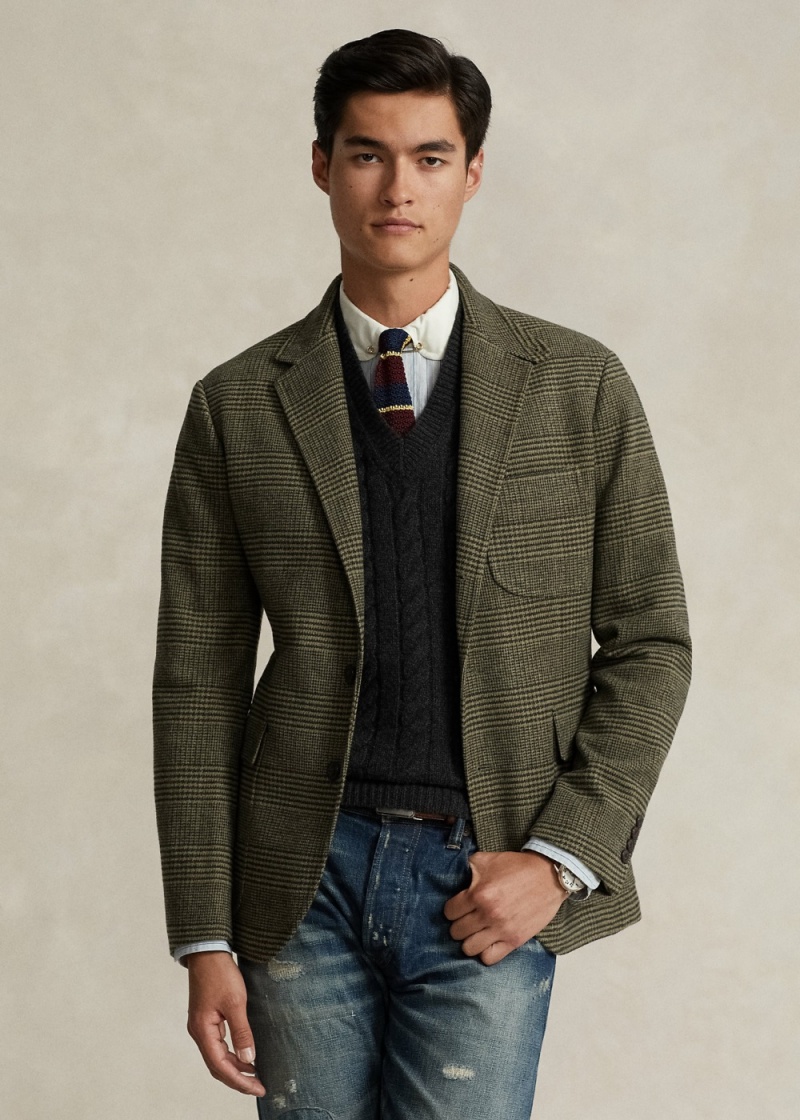 Blazers Polo Modern Glen Plaid Twill Deporte Hombre Multicolor | QYUT79016 - vista 1