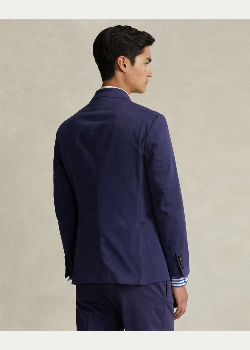 Blazers Polo Soft Tailored Stretch Chino Jackets Hombre Azul Marino | YMEX92034 - vista 2