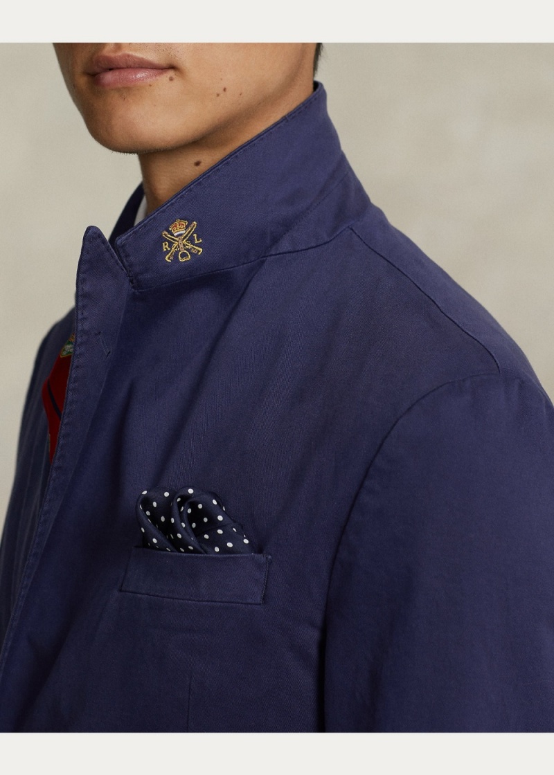 Blazers Polo Soft Tailored Stretch Chino Jackets Hombre Azul Marino | YMEX92034 - vista 3
