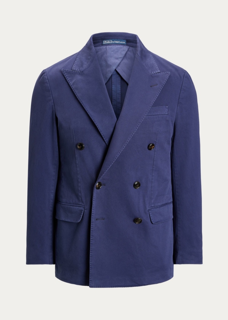Blazers Polo Soft Tailored Stretch Chino Jackets Hombre Azul Marino | YMEX92034 - vista 6