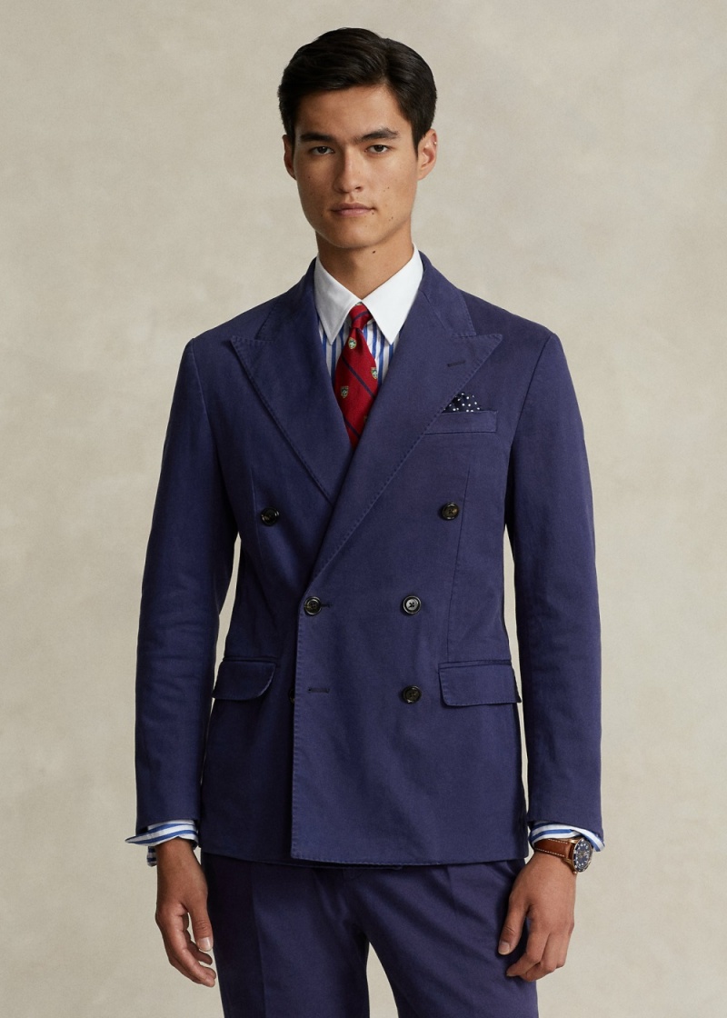 Blazers Polo Soft Tailored Stretch Chino Jackets Hombre Azul Marino | YMEX92034 - vista 1