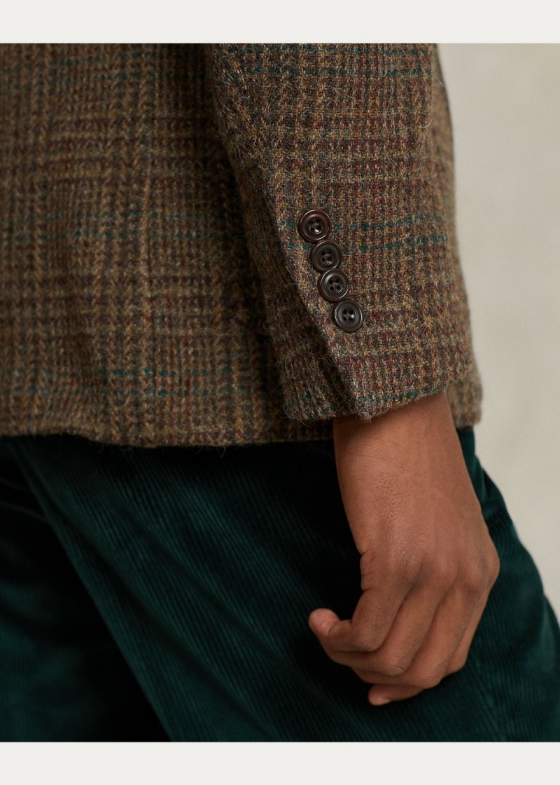Blazers Polo Soft Tailored Plaid Tweed Jackets Hombre Multicolor | IYGA57162 - vista 3