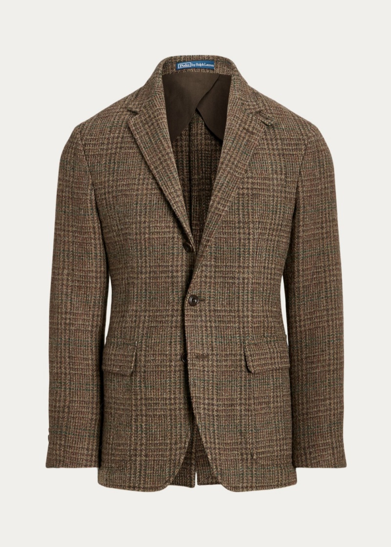 Blazers Polo Soft Tailored Plaid Tweed Jackets Hombre Multicolor | IYGA57162 - vista 4