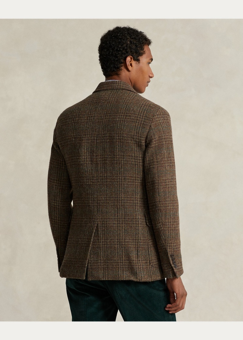 Blazers Polo Soft Tailored Plaid Tweed Jackets Hombre Multicolor | IYGA57162 - vista 6