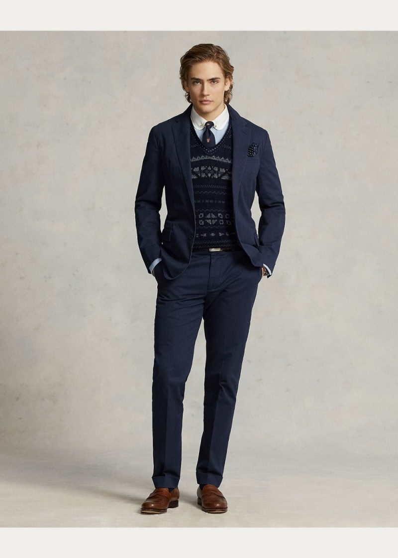 Blazers Polo Stretch Chino Suit Jackets Hombre Marrom | WCHD08931 - vista 5