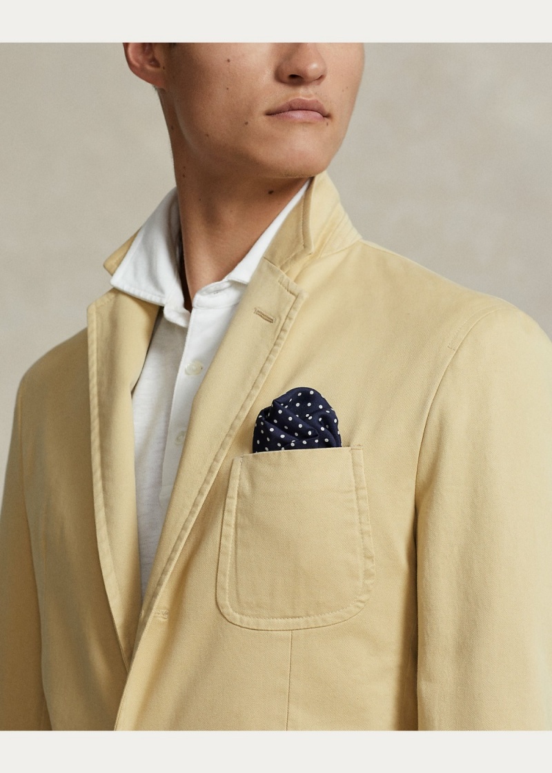 Blazers Polo Unconstructed Stretch Chino Jackets Hombre Creme | BAVG97562 - vista 2