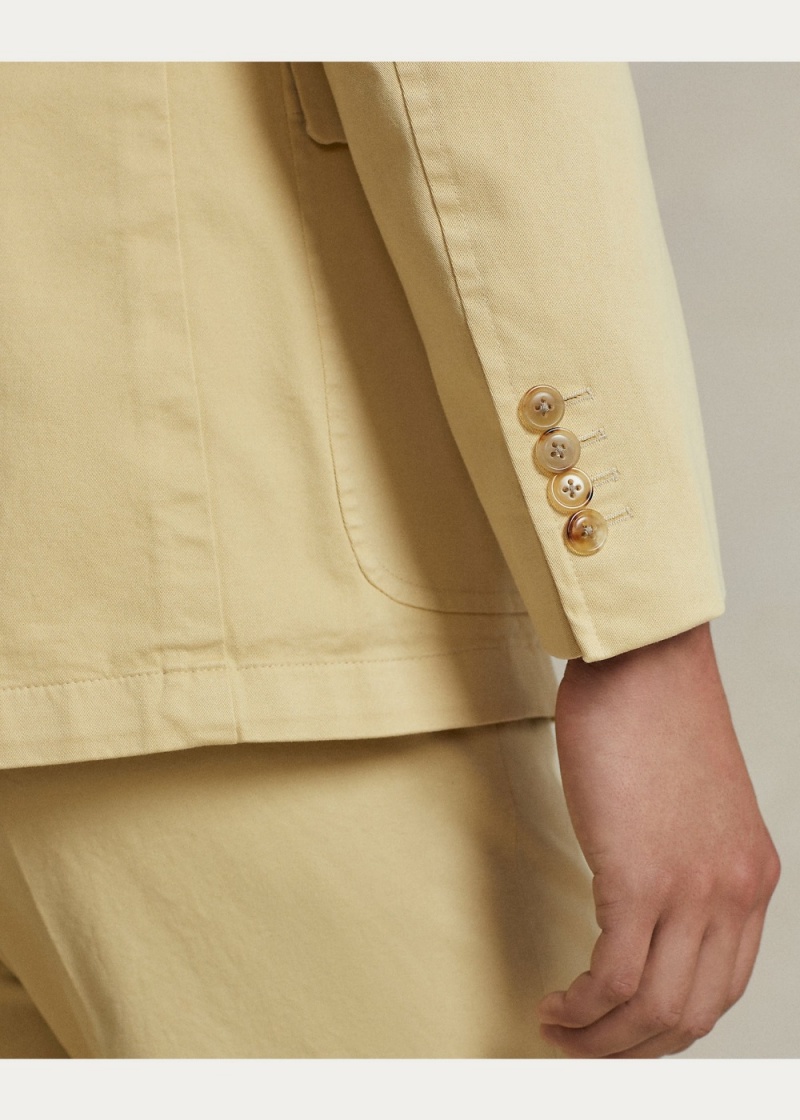 Blazers Polo Unconstructed Stretch Chino Jackets Hombre Creme | BAVG97562 - vista 3