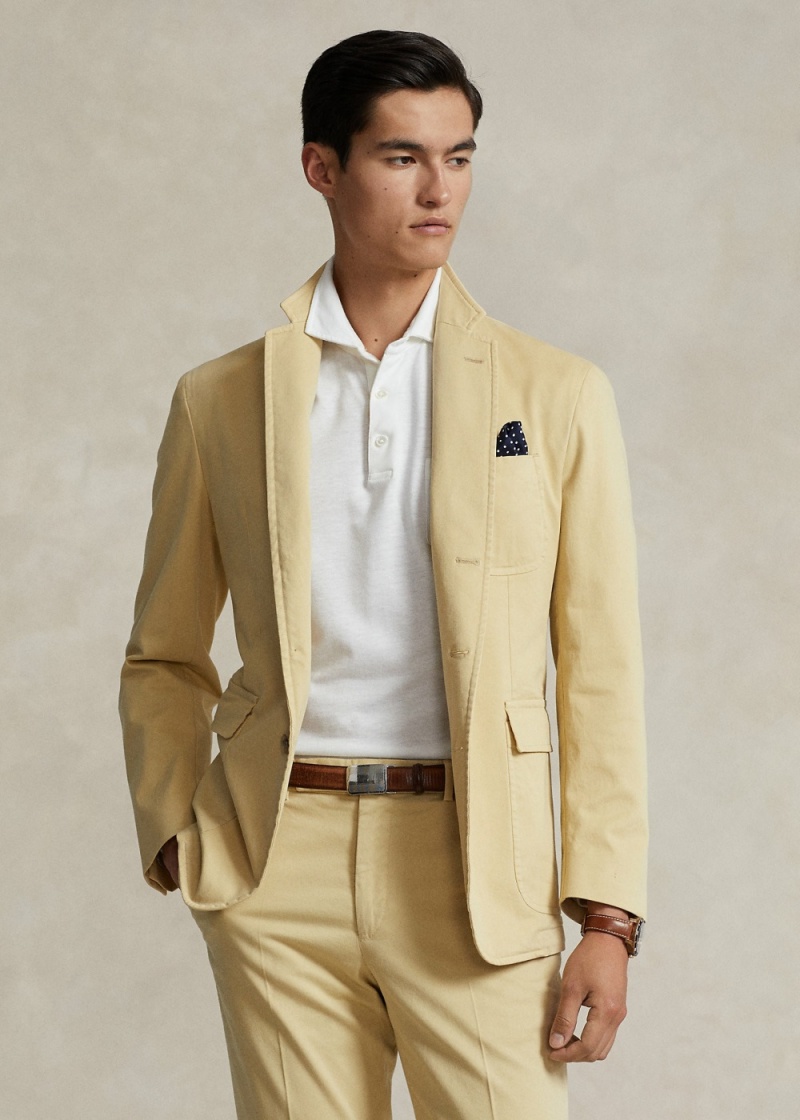 Blazers Polo Unconstructed Stretch Chino Jackets Hombre Creme | BAVG97562 - vista 1