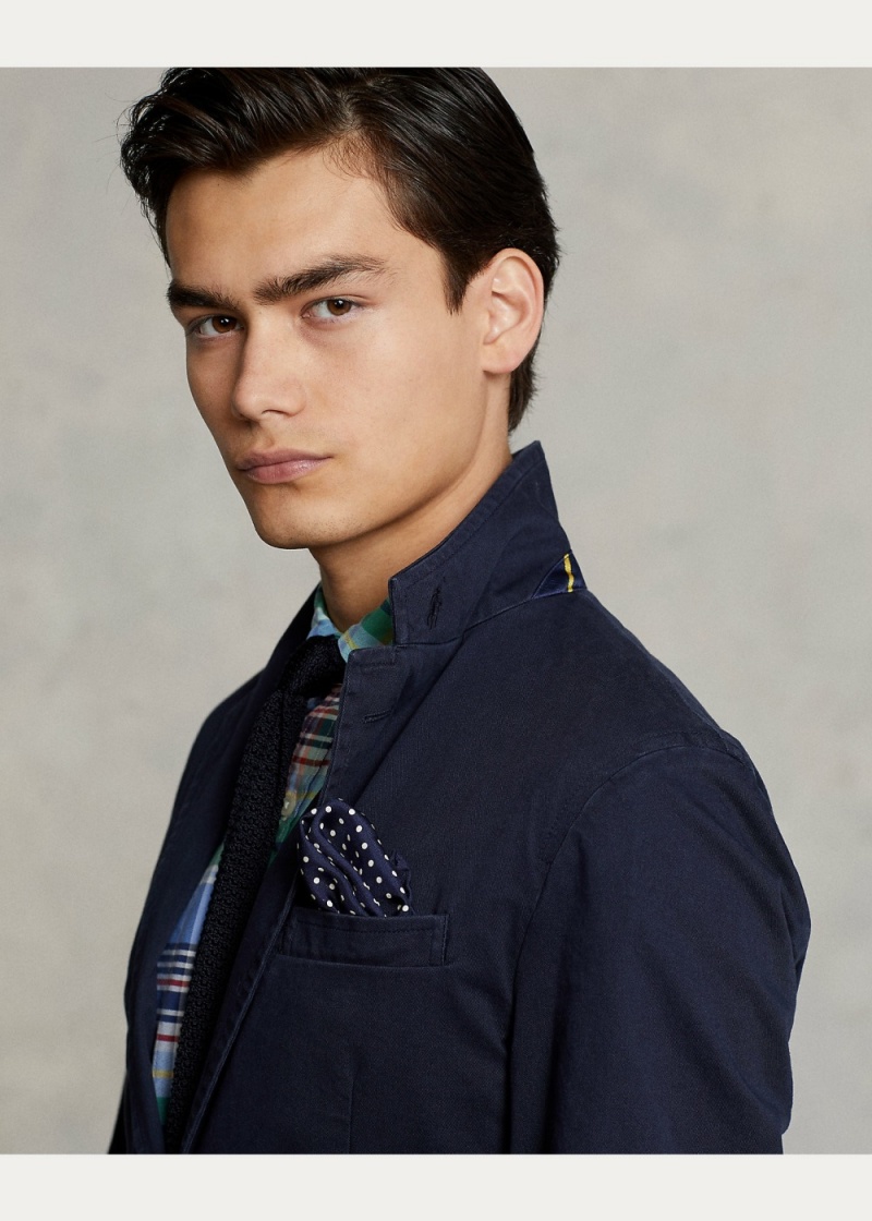 Blazers Polo Unconstructed Stretch Chino Jackets Hombre Azul Marino | NTUS32068 - vista 3