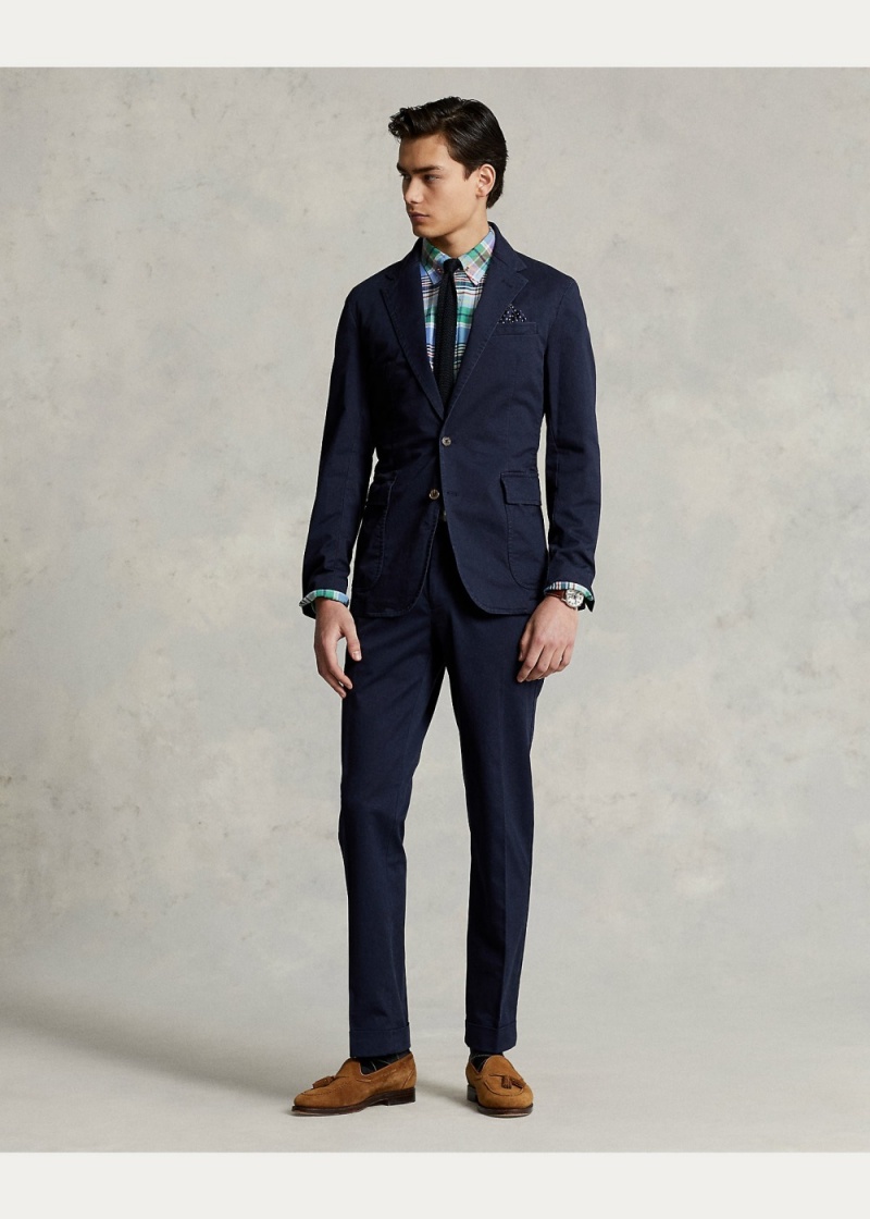 Blazers Polo Unconstructed Stretch Chino Jackets Hombre Azul Marino | NTUS32068 - vista 5