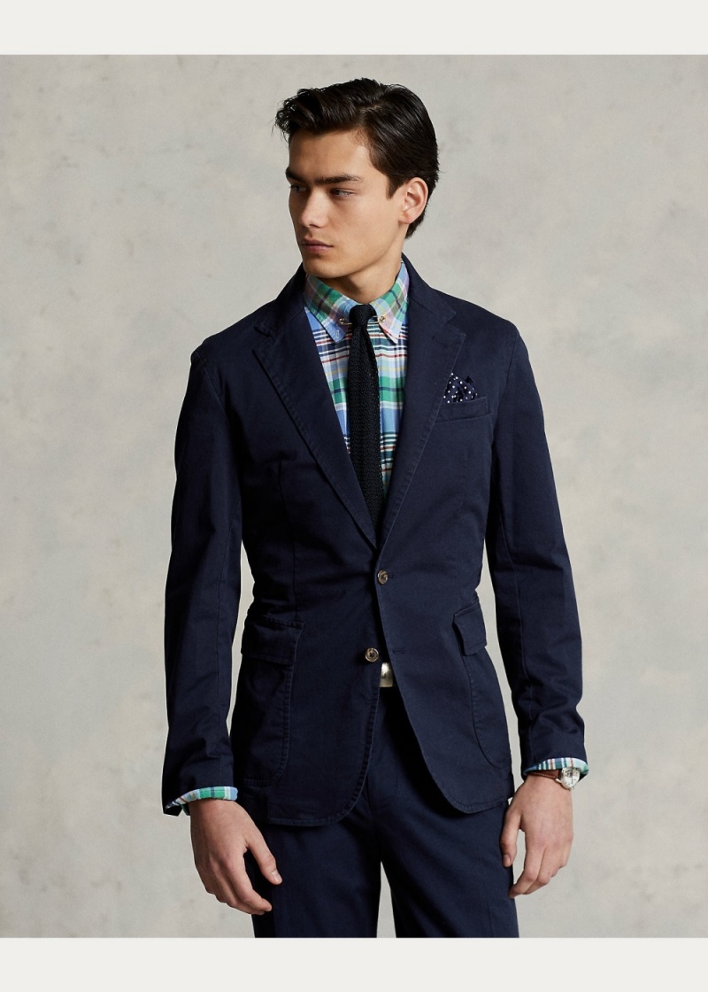 Blazers Polo Unconstructed Stretch Chino Jackets Hombre Azul Marino | NTUS32068 - vista 6