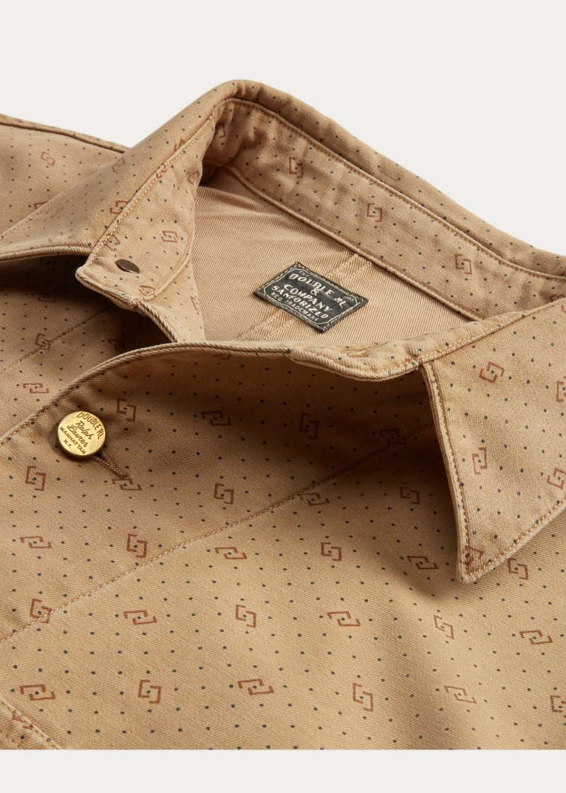 Blazers Print Reverse-Twill Utility Jackets Hombre Kaki | OBHX92460 - vista 4