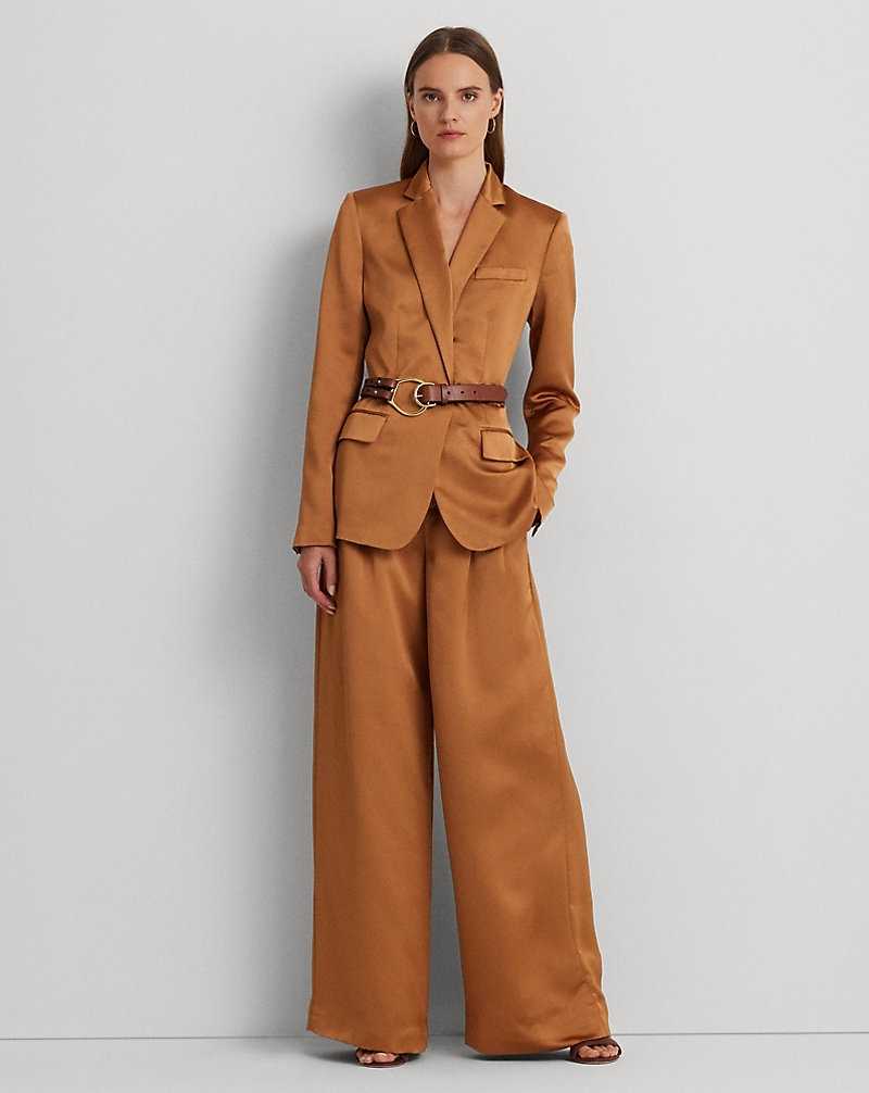 Blazers Ralph Lauren Satin Charmeuse Mujer Argan Bronze | YDHFERI-37 - vista 3