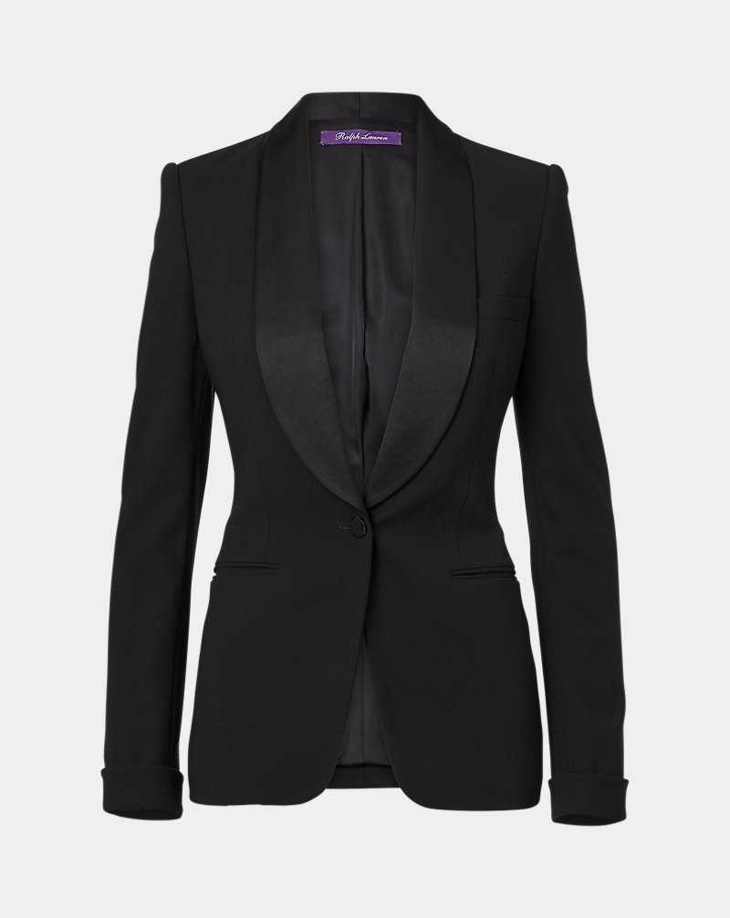 Blazers Ralph Lauren Sawyer Wool Tuxedo Mujer Negros | ULOJAGK-18 - vista 2