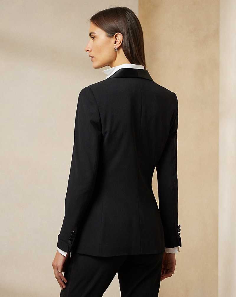 Blazers Ralph Lauren Sawyer Wool Tuxedo Mujer Negros | ULOJAGK-18 - vista 4