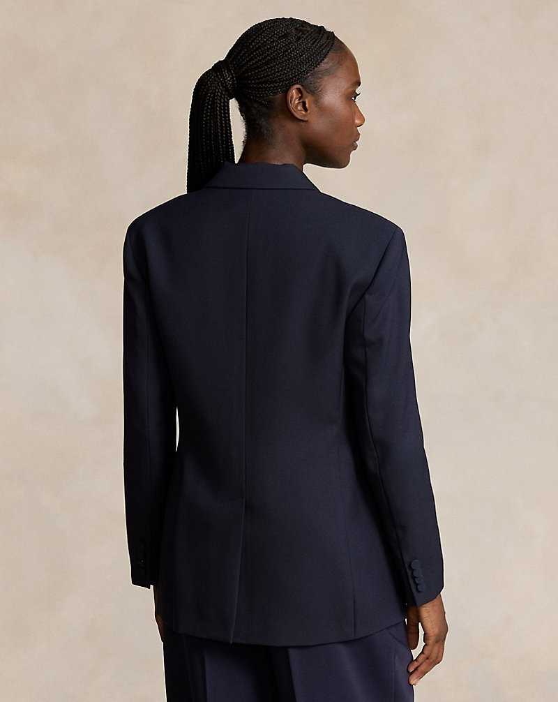 Blazers Ralph Lauren Silk-Lapel Double-Breasted Wool Mujer Azul Marino | FHDPISA-03 - vista 4
