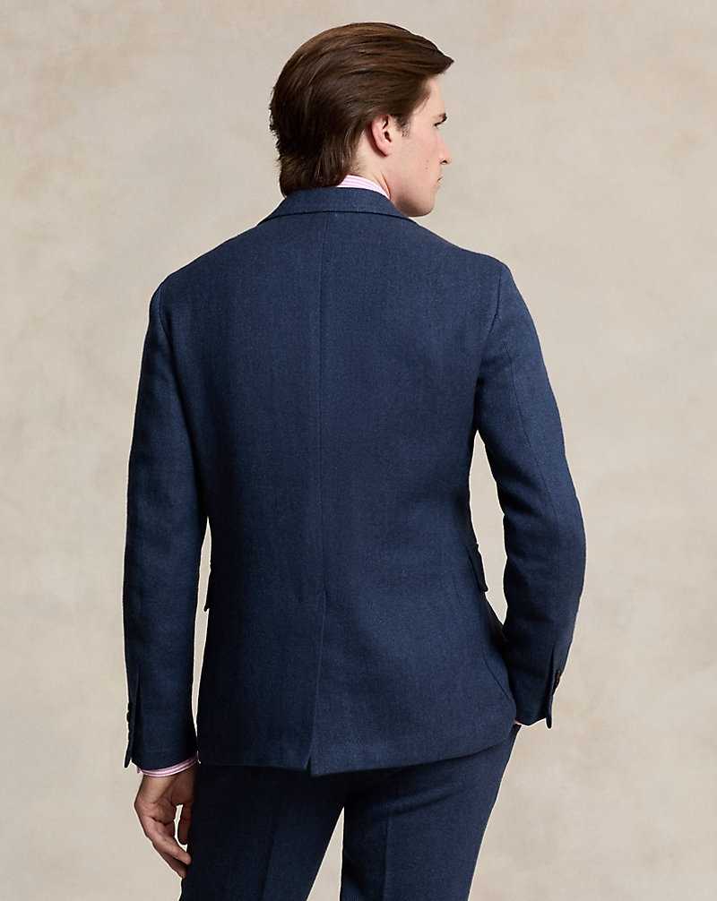 Blazers Ralph Lauren Soft Linen-Wool Tweed Sport Hombre Navy/Blue Multi | AQVEJPR-07 - vista 4