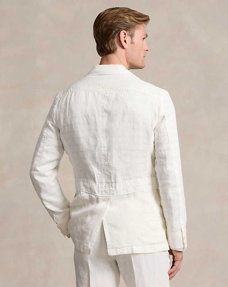 Blazers Ralph Lauren Soft Tailored Hemp Twill Hombre Creme | TUDXCIV-20 - vista 4