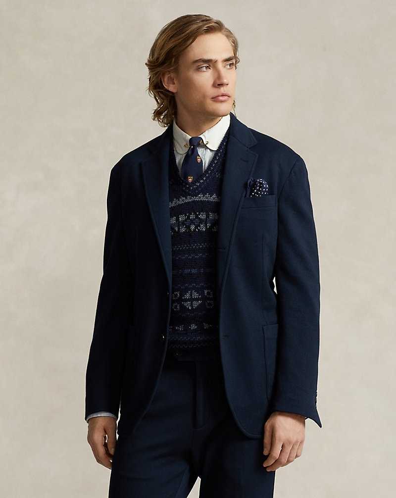 Blazers Ralph Lauren Soft Tailored Knit Pique Hombre Azul Marino | DPSXEAK-72 - vista 1