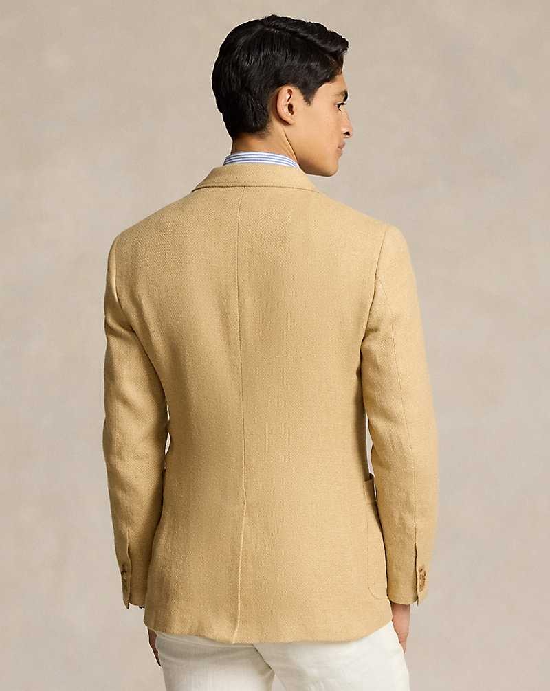 Blazers Ralph Lauren Soft Tailored Linen-Blend Hombre Tan | NQDAZMW-51 - vista 4