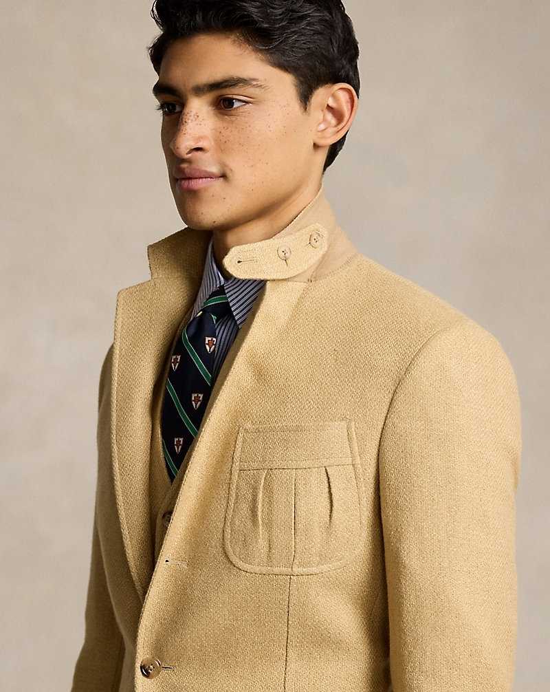 Blazers Ralph Lauren Soft Tailored Linen-Blend Hombre Tan | NQDAZMW-51 - vista 5