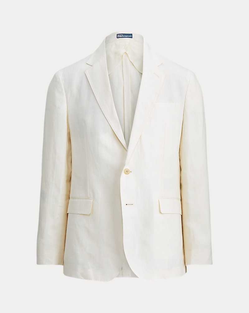 Blazers Ralph Lauren Soft Tailored Linen Sport Hombre Creme Claro | PWCKLBH-19 - vista 2