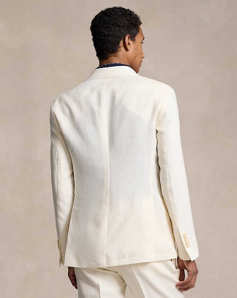 Blazers Ralph Lauren Soft Tailored Linen Sport Hombre Creme Claro | PWCKLBH-19 - vista 4