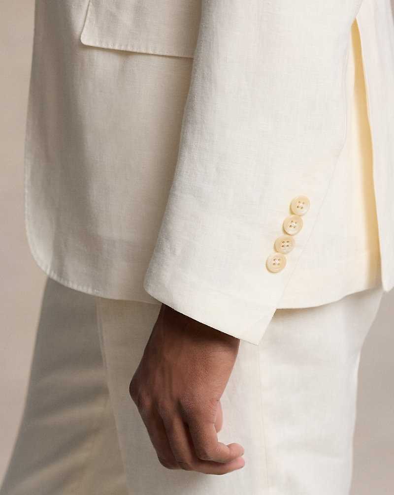 Blazers Ralph Lauren Soft Tailored Linen Sport Hombre Creme Claro | PWCKLBH-19 - vista 5