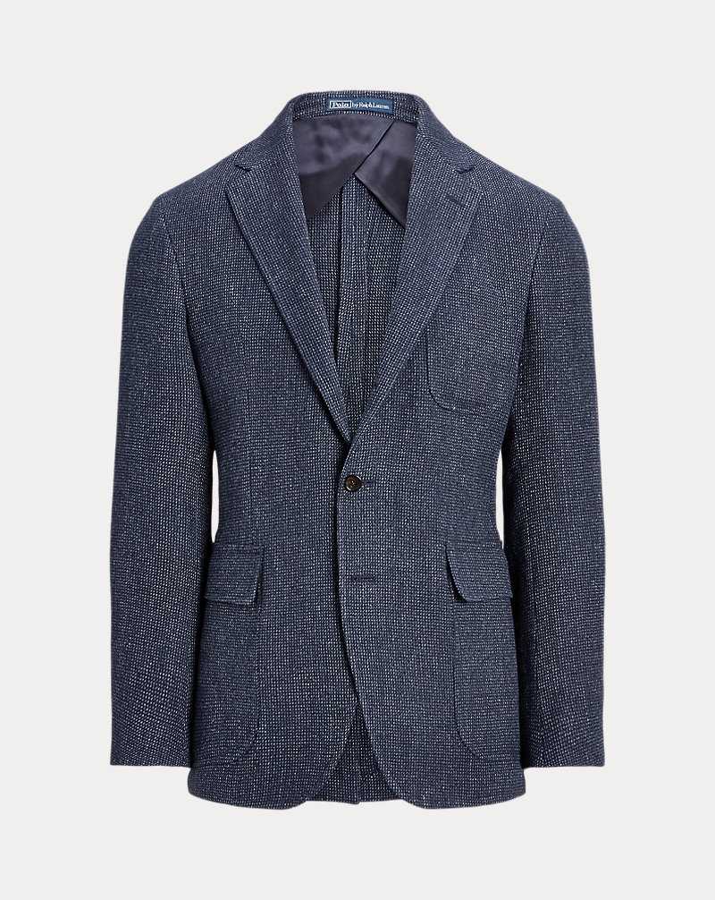 Blazers Ralph Lauren Soft Tailored Linen-Wool Sport Hombre Navy/Blue Multi | FKXQJZW-26 - vista 2