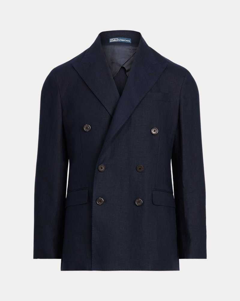 Blazers Ralph Lauren Soft Tailored Linen Hombre Azul Marino Oscuro | JRGTCKL-04 - vista 2