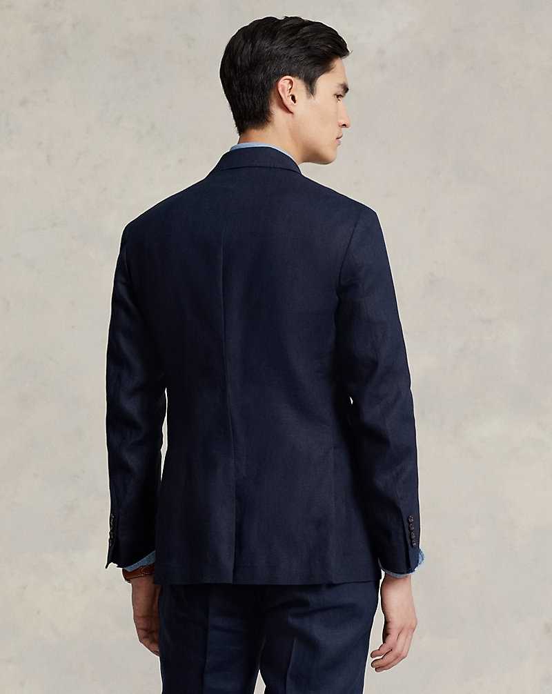 Blazers Ralph Lauren Soft Tailored Linen Hombre Azul Marino Oscuro | JRGTCKL-04 - vista 4
