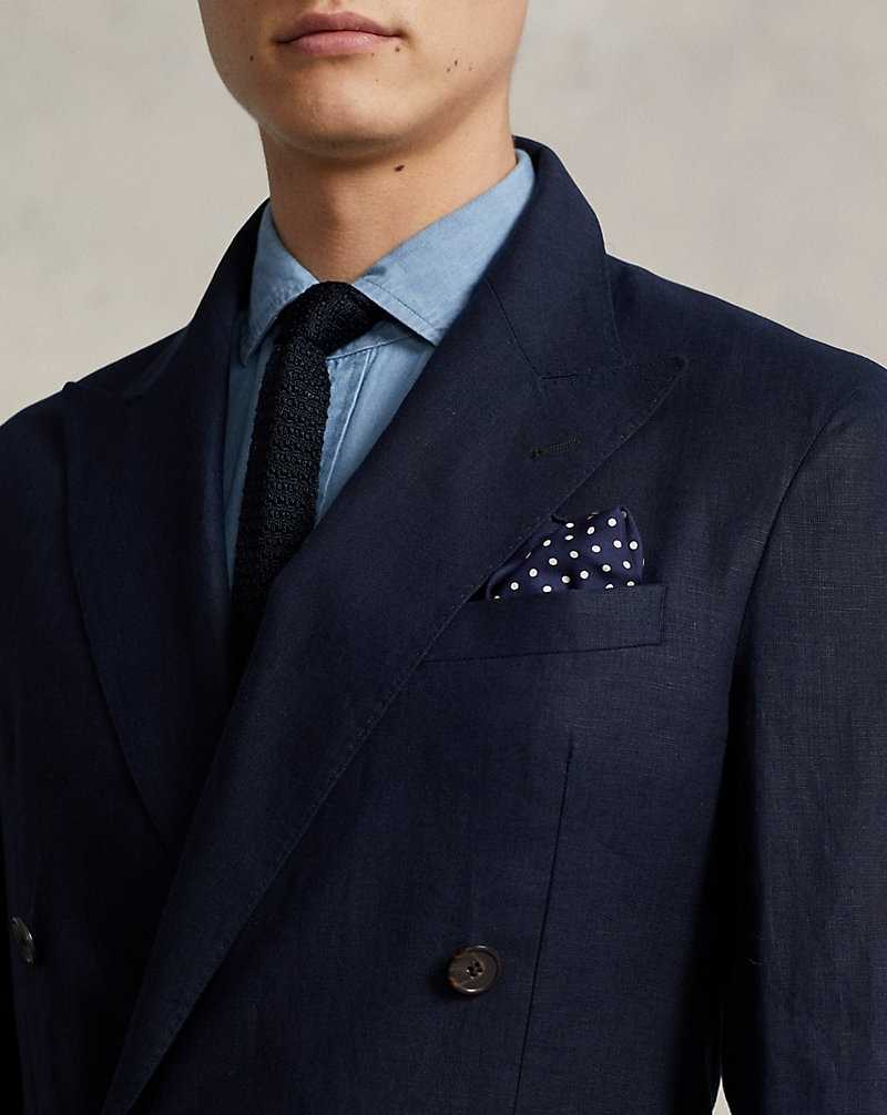 Blazers Ralph Lauren Soft Tailored Linen Hombre Azul Marino Oscuro | JRGTCKL-04 - vista 5