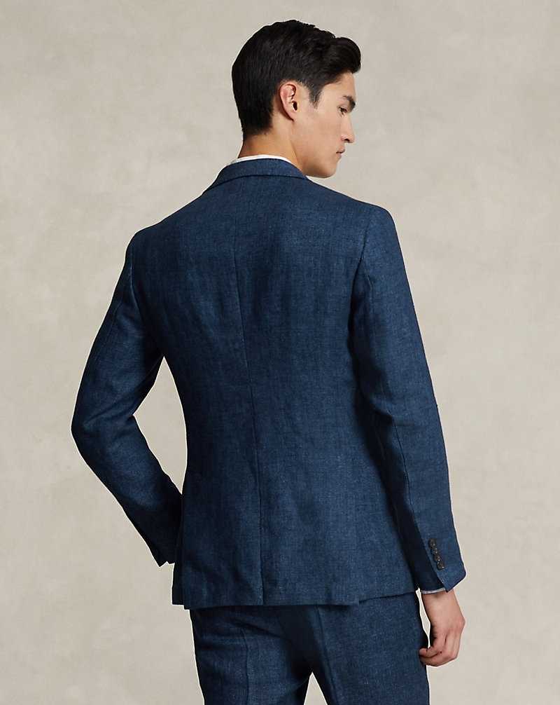 Blazers Ralph Lauren Soft Tailored Linen Hombre Azul Marino | PEFTWHV-60 - vista 4