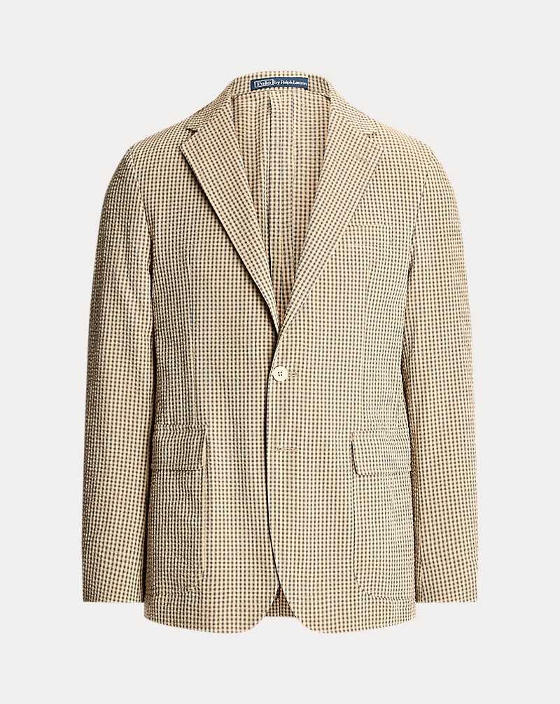Blazers Ralph Lauren Soft Tailored Seersucker Hombre Azules | EFQRGKW-81 - vista 2