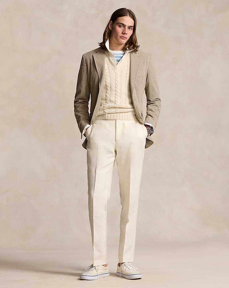 Blazers Ralph Lauren Soft Tailored Seersucker Hombre Azules | EFQRGKW-81 - vista 3